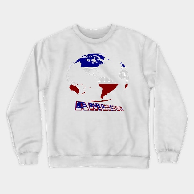 America, Independence Day Crewneck Sweatshirt by aimadkhouya